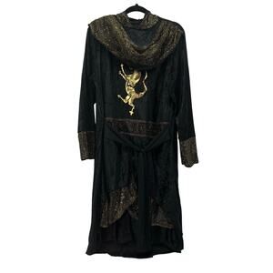 Spirit Halloween Dark Night Adult Size Medium Black Gold Hood